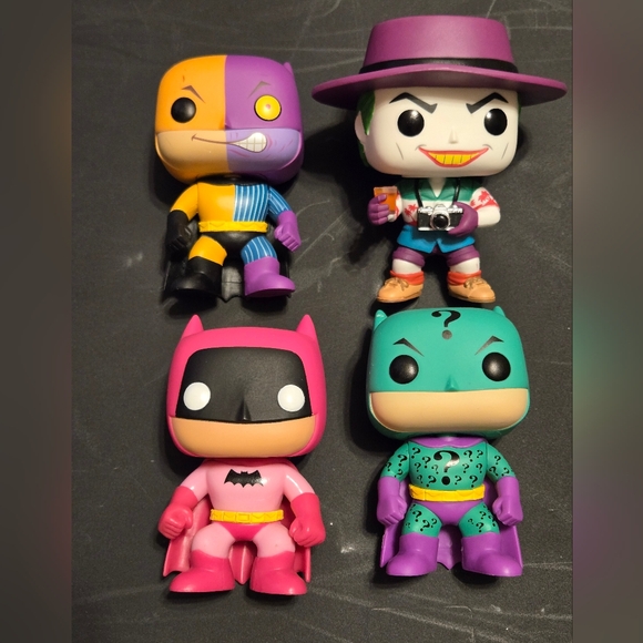 Funko Other - Funko Pop Batman Bundle Pink Batman Joker Two Face Riddler Out Of Box
